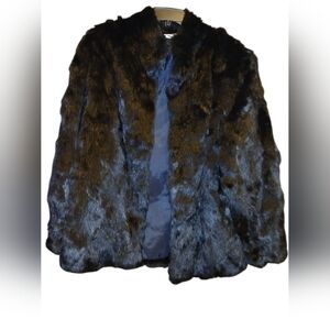 Somerset Los Angeles 100% Black Luxurious Fur Coat Nwot Size Small